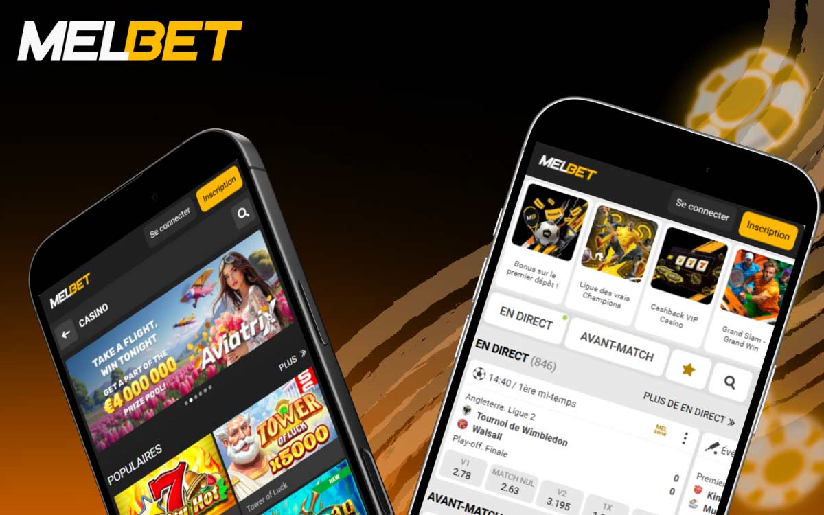 Description des principales fonctionnalités de l'application mobile MelBet